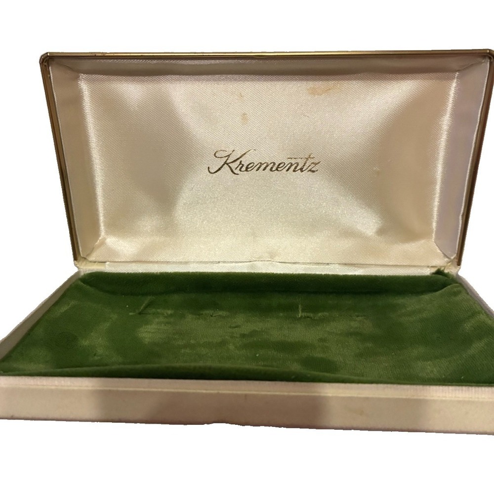 Krementz Necklace Jewelry Presentation Gift Box Case Only. Approx 6x3" Vintage